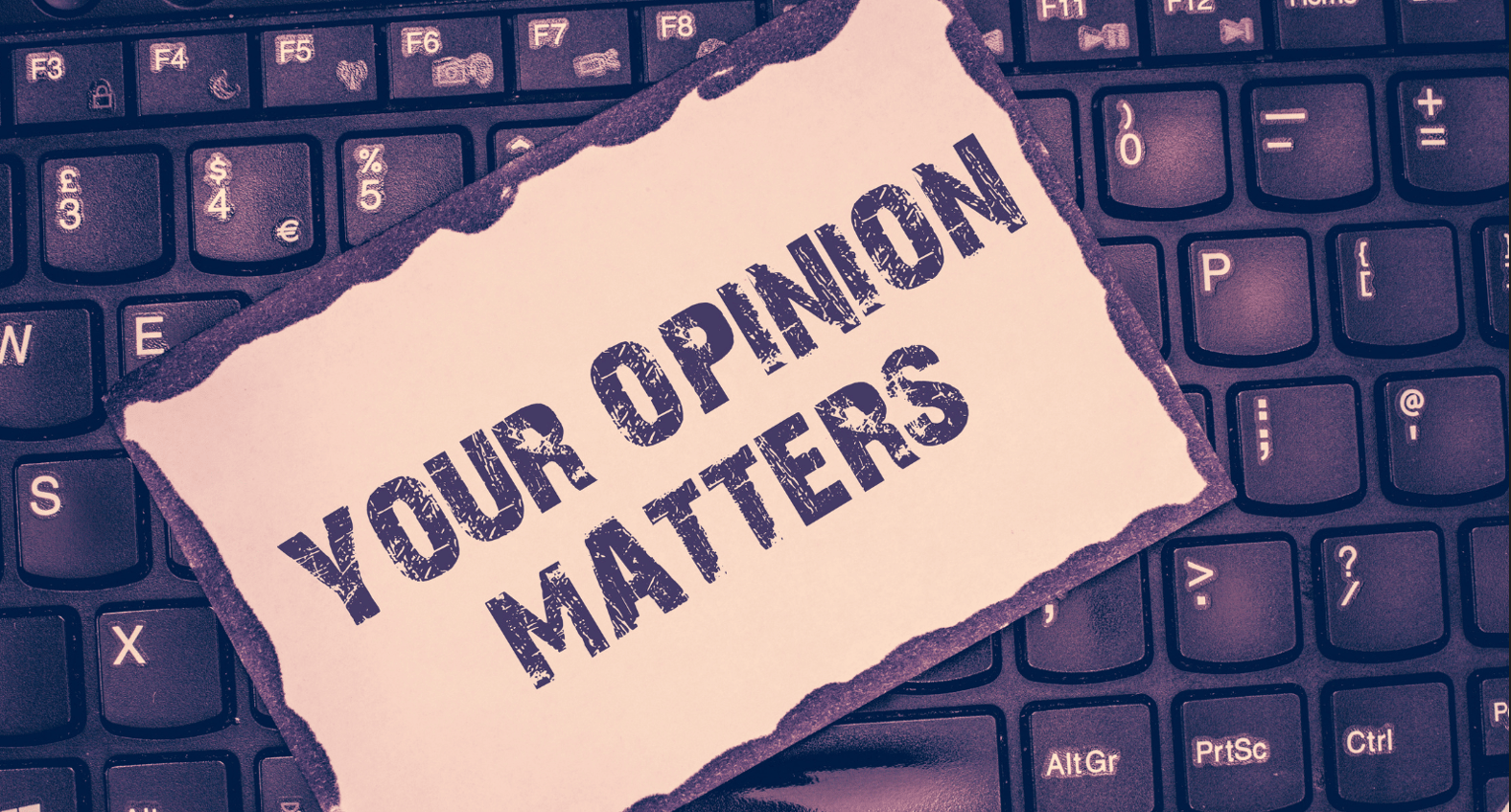 Words 'Your opinion matters'